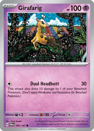 Pokemon TCG - SV06: Twilight Masquerade - Girafarig - 083/167