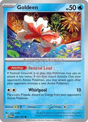 Pokemon TCG - SV06: Twilight Masquerade - Goldeen - 044/167 - Reverse Holofoil