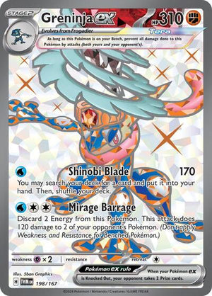 Pokemon TCG - SV06: Twilight Masquerade - Greninja ex - 198/167 - Holofoil
