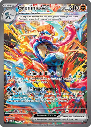 Pokemon TCG - SV06: Twilight Masquerade - Greninja ex - 214/167 - Holofoil