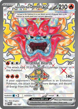 Pokemon TCG - SV06: Twilight Masquerade - Hearthflame Mask Ogerpon ex - 192/167 - Holofoil