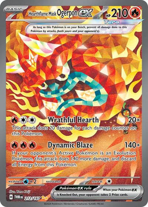 Pokemon TCG - SV06: Twilight Masquerade - Hearthflame Mask Ogerpon ex - 212/167 - Holofoil