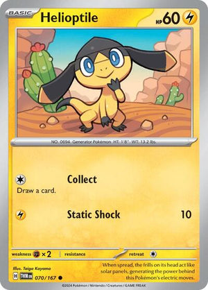 Pokemon TCG - SV06: Twilight Masquerade - Helioptile - 070/167 - Reverse Holofoil