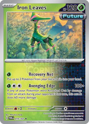 Pokemon TCG - SV06: Twilight Masquerade - Iron Leaves - 019/167 - Holofoil