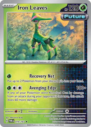 Pokemon TCG - SV06: Twilight Masquerade - Iron Leaves - 019/167 - Reverse Holofoil