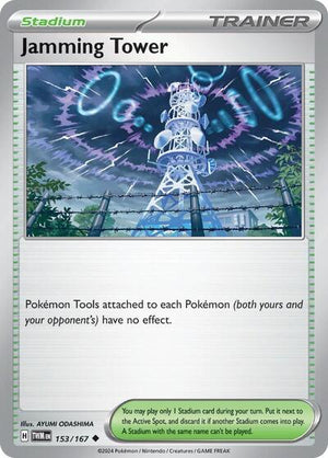 Pokemon TCG - SV06: Twilight Masquerade - Jamming Tower - 153/167 - Reverse Holofoil