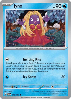 Pokemon TCG - SV06: Twilight Masquerade - Jynx - 046/167 - Reverse Holofoil