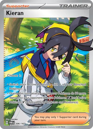 Pokemon TCG - SV06: Twilight Masquerade - Kieran - 206/167 - Holofoil
