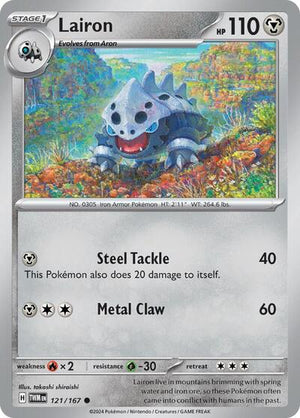 Pokemon TCG - SV06: Twilight Masquerade - Lairon - 121/167 - Reverse Holofoil