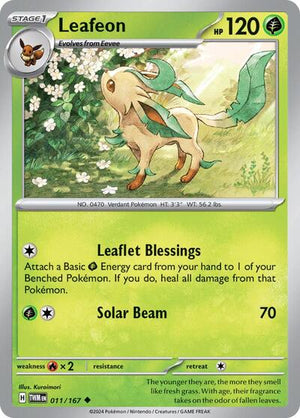 Pokemon TCG - SV06: Twilight Masquerade - Leafeon - 011/167
