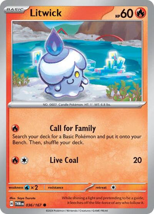 Pokemon TCG - SV06: Twilight Masquerade - Litwick - 036/167