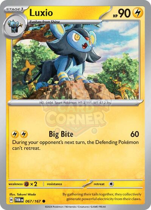 Pokemon TCG - SV06: Twilight Masquerade - Luxio - 067/167 - Reverse Holofoil
