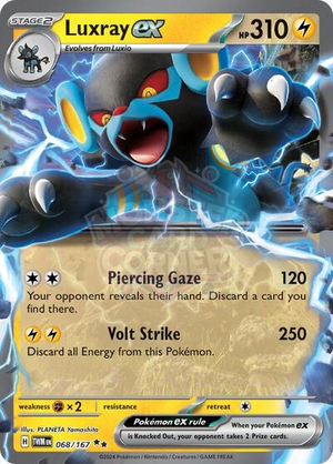 Pokemon TCG - SV06: Twilight Masquerade - Luxray ex - 068/167 - Holofoil