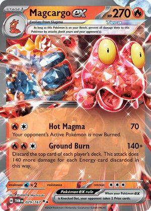 Pokemon TCG - SV06: Twilight Masquerade - Magcargo ex - 029/167 - Holofoil