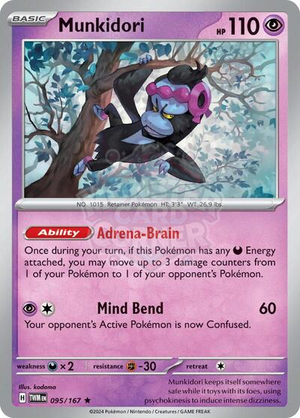 Pokemon TCG - SV06: Twilight Masquerade - Munkidori - 095/167 - Holofoil