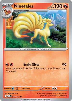 Pokemon TCG - SV06: Twilight Masquerade - Ninetales - 027/167 - Reverse Holofoil