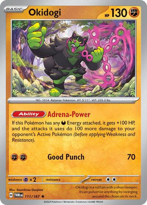 Pokemon TCG - SV06: Twilight Masquerade - Okidogi - 111/167 - Reverse Holofoil