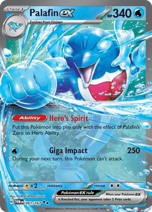 Pokemon TCG - SV06: Twilight Masquerade - Palafin ex - 061/167 - Holofoil