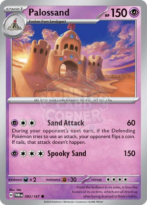 Pokemon TCG - SV06: Twilight Masquerade - Palossand - 092/167 - Reverse Holofoil