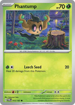 Pokemon TCG - SV06: Twilight Masquerade - Phantump - 012/167 - Reverse Holofoil