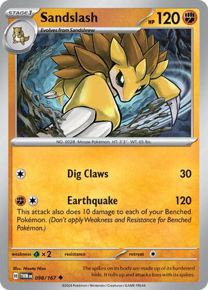Pokemon TCG - SV06: Twilight Masquerade - Sandslash - 098/167