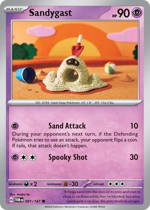 Pokemon TCG - SV06: Twilight Masquerade - Sandygast - 091/167