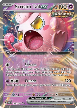 Pokemon TCG - SV06: Twilight Masquerade - Scream Tail ex - 094/167 - Holofoil