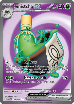 Pokemon TCG - SV06: Twilight Masquerade - Sinistcha ex - 189/167 - Holofoil