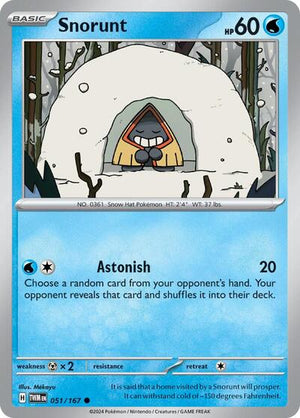 Pokemon TCG - SV06: Twilight Masquerade - Snorunt - 051/167 - Reverse Holofoil