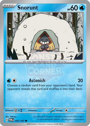 Pokemon TCG - SV06: Twilight Masquerade - Snorunt - 051/167