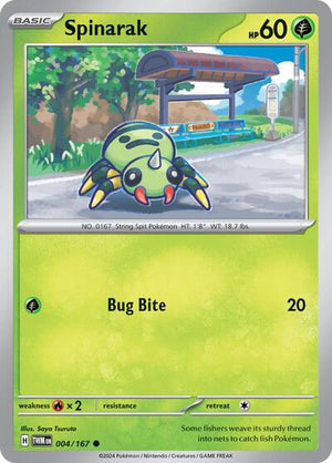 Pokemon TCG - SV06: Twilight Masquerade - Spinarak - 004/167