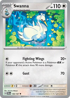 Pokemon TCG - SV06: Twilight Masquerade - Swanna - 140/167