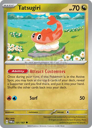 Pokemon TCG - SV06: Twilight Masquerade - Tatsugiri - 131/167 - Reverse Holofoil