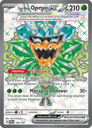 Pokemon TCG - SV06: Twilight Masquerade - Teal Mask Ogerpon ex - 190/167 - Holofoil