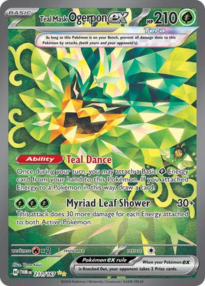 Pokemon TCG - SV06: Twilight Masquerade - Teal Mask Ogerpon ex - 211/167 - Holofoil