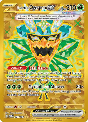 Pokemon TCG - SV06: Twilight Masquerade - Teal Mask Ogerpon ex - 221/167 - Holofoil