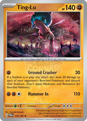 Pokemon TCG - SV06: Twilight Masquerade - Ting-Lu - 110/167 - Holofoil