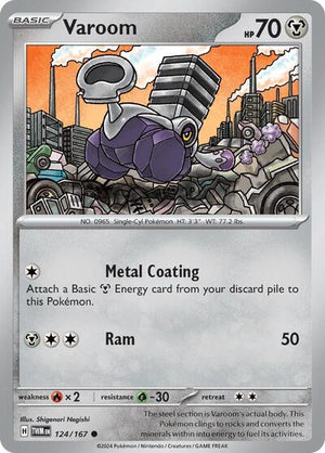 Pokemon TCG - SV06: Twilight Masquerade - Varoom - 124/167