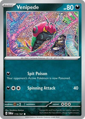 Pokemon TCG - SV06: Twilight Masquerade - Venipede - 115/167