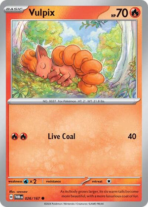 Pokemon TCG - SV06: Twilight Masquerade - Vulpix - 026/167