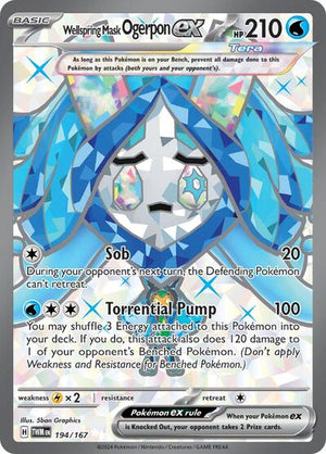 Pokemon TCG - SV06: Twilight Masquerade - Wellspring Mask Ogerpon ex - 194/167 - Holofoil