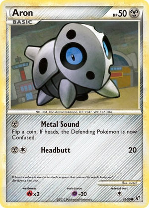 Pokemon TCG - Undaunted - Aron - 42/90 - Reverse Holofoil