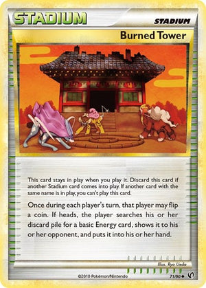 Pokemon TCG - Undaunted - Burned Tower - 71/90 - Reverse Holofoil