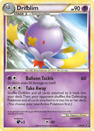 Pokemon TCG - Undaunted - Drifblim - 12/90 - Reverse Holofoil