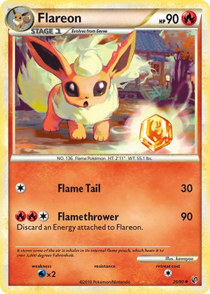 Pokemon TCG - Undaunted - Flareon - 26/90 - Reverse Holofoil