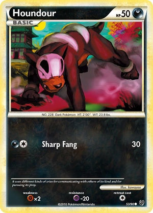 Pokemon TCG - Undaunted - Houndour - 53/90 - Reverse Holofoil