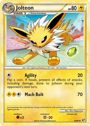 Pokemon TCG - Undaunted - Jolteon - 28/90 - Reverse Holofoil