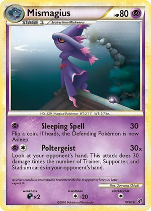 Pokemon TCG - Undaunted - Mismagius - 19/90 - Reverse Holofoil