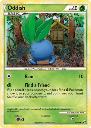 Pokemon TCG - Undaunted - Oddish - 60/90 - Reverse Holofoil