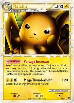 Pokemon TCG - Undaunted - Raichu - 83/90 - Holofoil